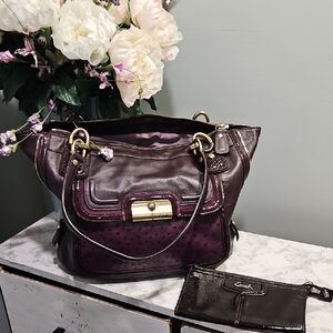 Coach Plum and Chocolate Shoulder Bag